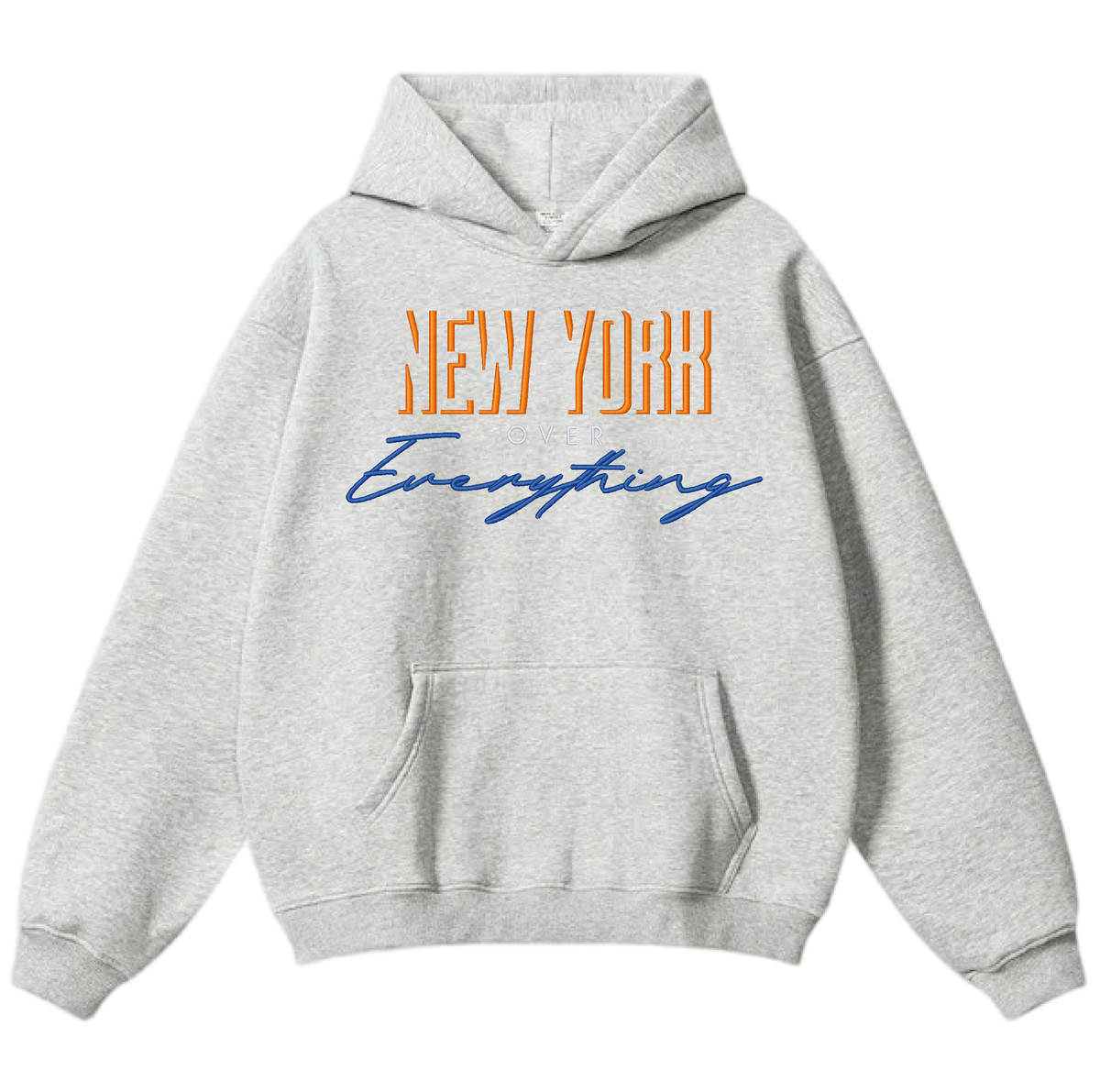 Gray Dear Anxiety New York Over Everything heavyweight hoodie