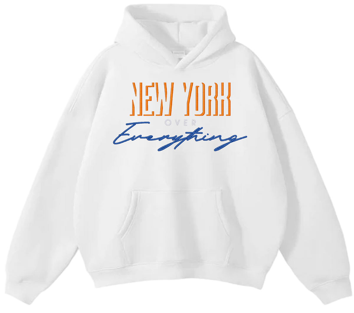 White Dear Anxiety New York Over Everything heavyweight hoodie