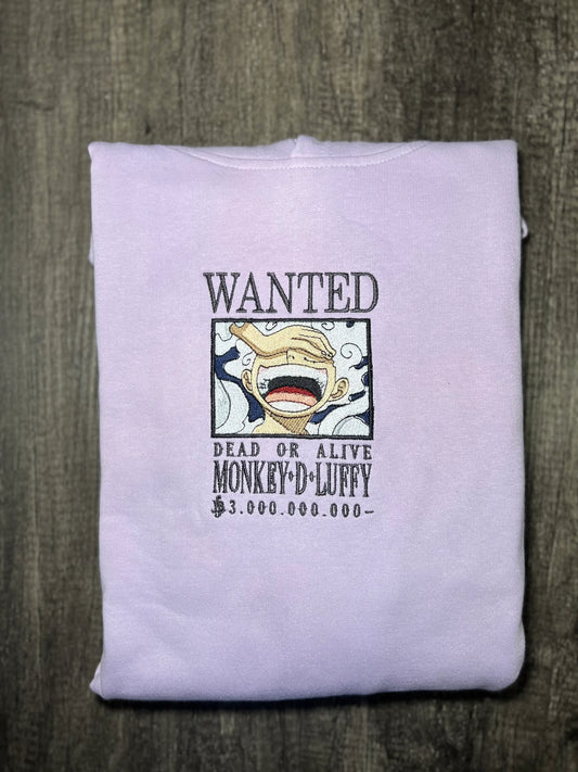 Luffy Wanted Sweatshirt- UPPERSIZES XXL+