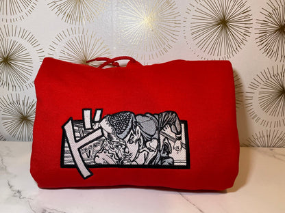 Embroidered Josuke Higashikata from Jojo's Bizarre Adventures (tshirt/crewneck/hoodie)
