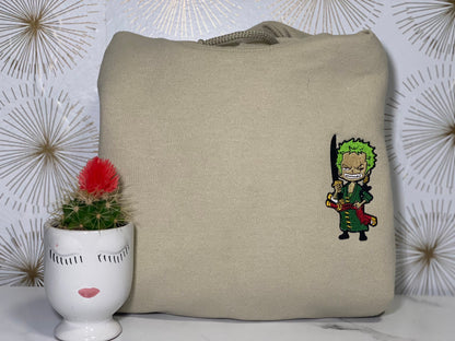 UPPERSIZES 2X-5X FOR -Embroidered Zoro Roronoa (Crewneck/Hoodie/Tshirt)