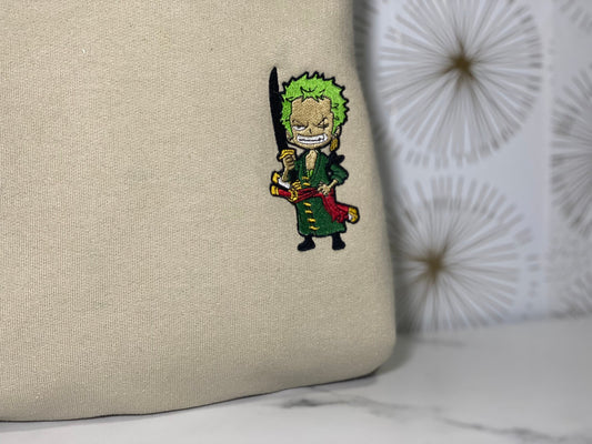 Embroidered Zoro Roronoa (Crewneck/Hoodie)
